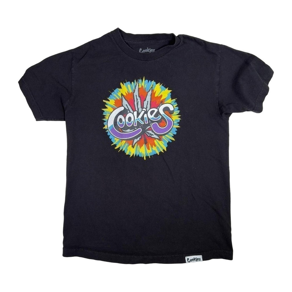 Cookies Black T Shirt Graphic Print Logo Short Sleeve Mens Size M Cotton